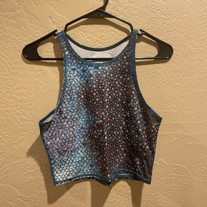 Mermaid fairy queen yoga crop top